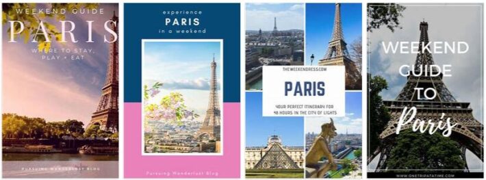 Suggested Tour for a Weekend in Paris, France